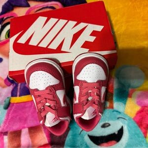 Nike Kids Pink and White Sneakers